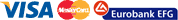 visa master eurobank logos
