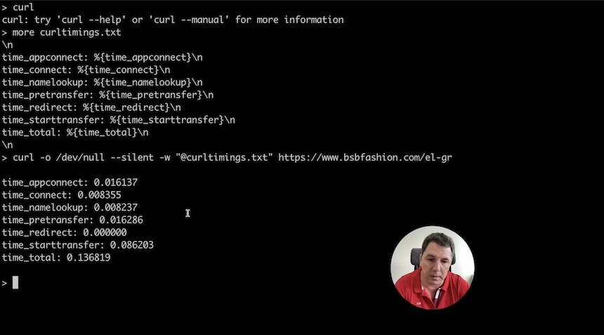 Measuring Server Response Time with Curl